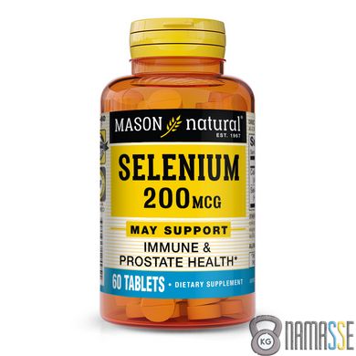 Mason Natural Selenium 200 mcg, 60 таблеток