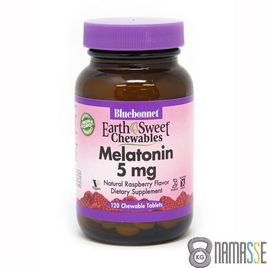 Bluebonnet Nutrition Earth Sweet Chewables Melatonin 5 mg, 120 жувальних таблеток