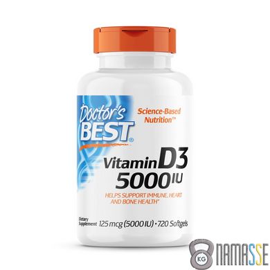 Doctor's Best Vitamin D3 5000 IU, 720 капсул