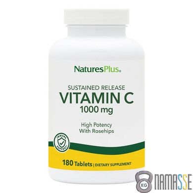 Natures Plus Vitamin C 1000 mg Sustained Release, 180 таблеток