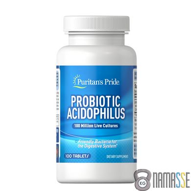 Puritan's Pride Probiotic Acidophilus, 100 таблеток