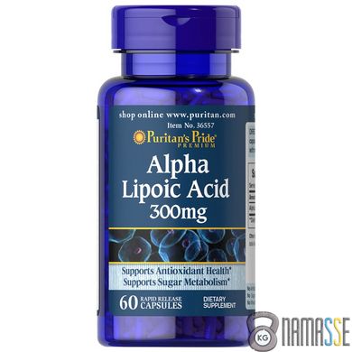 Puritan's Pride Alpha Lipoic Acid 300 mg, 60 капсул