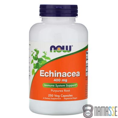 NOW Echinacea 400 mg, 250 вегакапсул