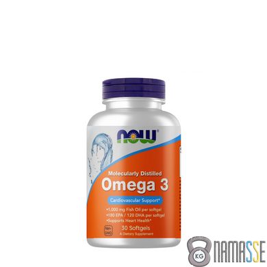 NOW Omega-3, 30 капсул