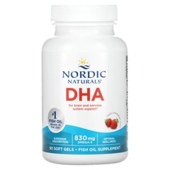 Nordic Naturals DHA 830 mg, 90 капсул Полуниця
