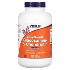 NOW Glucosamine & Chondroitin Extra Strength, 240 таблеток