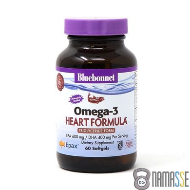 Bluebonnet Nutrition Natural Omega-3 Heart Formula, 60 капсул