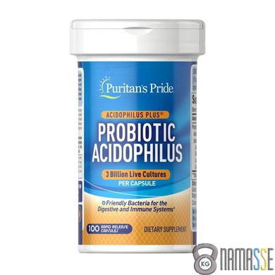 Puritan's Pride Probiotic Acidophilus 3 billion, 100 капсул
