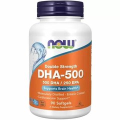 NOW DHA-500, 90 капсул
