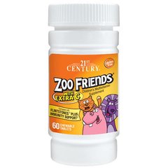 21st Century Zoo Friends with Extra C, 60 таблеток