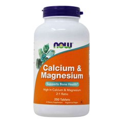 NOW Calcium & Magnesium, 250 таблеток