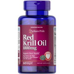 Puritan's Pride Red Krill Oil 1000 mg, 60 капсул