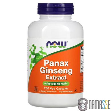 NOW Panax Ginseng 500 mg, 250 вегакапсул