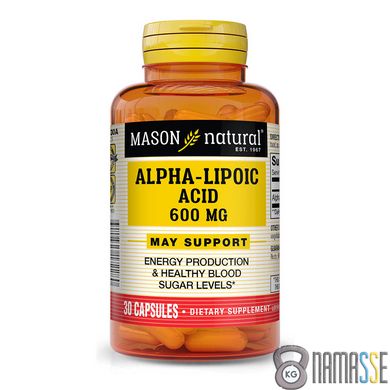 Mason Natural Alpha-Lipoic Acid 600 mg, 30 капсул