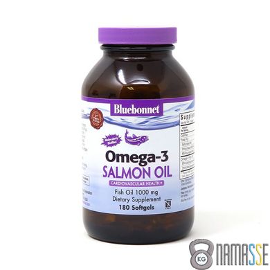 Bluebonnet Nutrition Natural Omega-3 Salmon Oil, 180 капсул