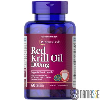 Puritan's Pride Red Krill Oil 1000 mg, 60 капсул