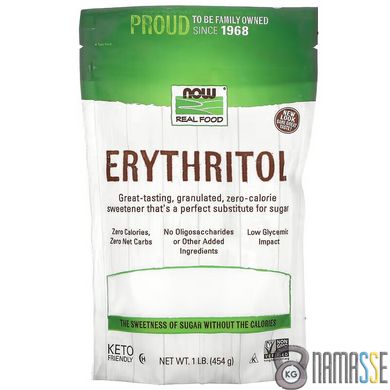 NOW Erythritol, 454 грам