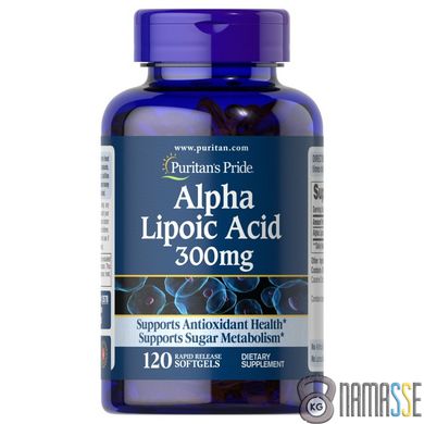 Puritan's Pride Alpha Lipoic Acid 300 mg, 120 гелевих капсул