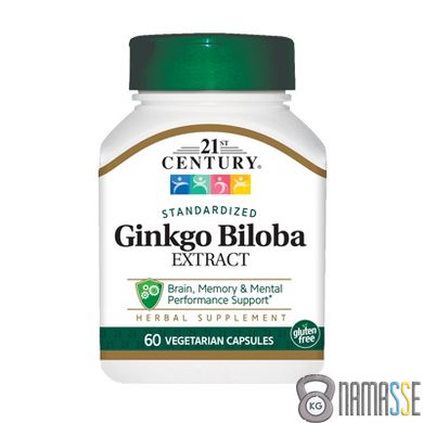 21st Century Ginkgo Biloba Extract, 60 вегакапсул