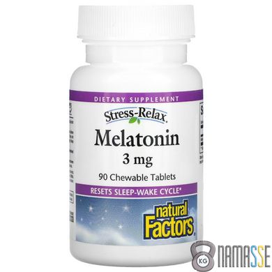 Natural Factors Melatonin 3 mg, 90 жувальних таблеток