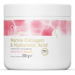 OstroVit Marine Collagen + Hyaluronic Acid, 200 грам Кокос-персик