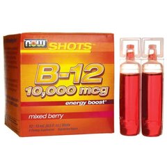 NOW Vitamin B12 10000 mcg Shots, 12*15 мл Ягоди