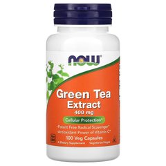 NOW Green Tea Extract 400 mg, 100 вегакапсул