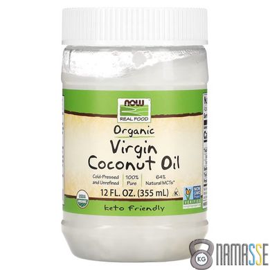 NOW Organic Virgin Coconut Cooking Oil, 355 мл