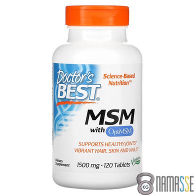 Doctor's Best MSM 1500 mg with OptiMSM, 120 таблеток
