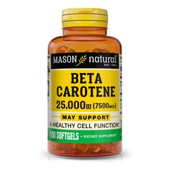 Mason Natural Beta Carotene 25,000 IU, 100 капсул