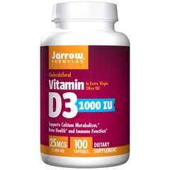 Jarrow Formulas Vitamin D3 1000 IU, 100 капсул