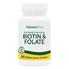 Natures Plus Biotin and Folate, 30 таблеток