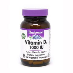 Bluebonnet Nutrition Vitamin D3 1000IU, 90 вегакапсул