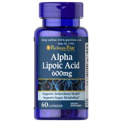 Puritan's Pride Alpha Lipoic Acid 600 mg, 60 капсул