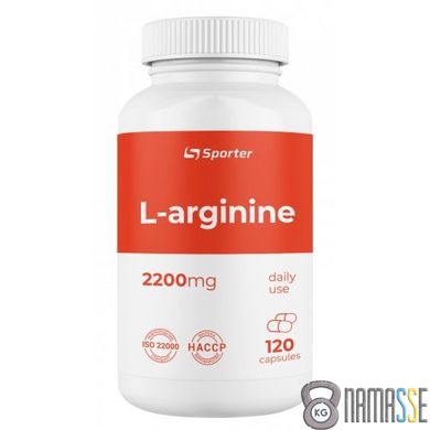 Sporter L-Arginine 2200 mg, 120 капсул