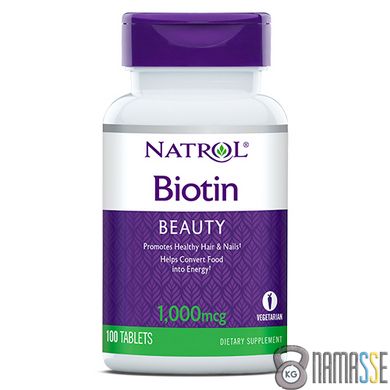 Natrol Biotin 1000 mcg, 100 таблеток