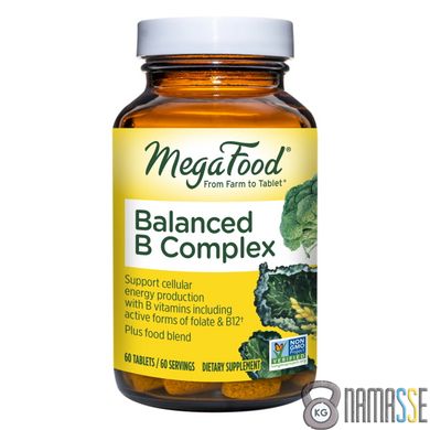 MegaFood Balanced B Complex, 60 таблеток