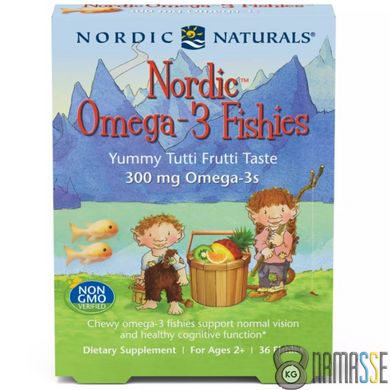 Nordic Naturals Nordic Omega-3 Fishies, 36 желеєк