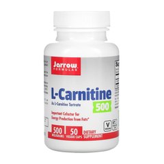 Jarrow Formulas L-Carnitine 500 mg, 50 вегакапсул