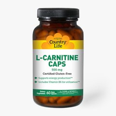 Country Life L-Carnitine, 60 капсул