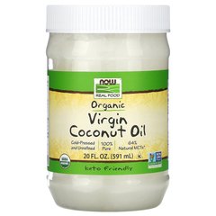 NOW Organic Virgin Coconut Cooking Oil, 591 мл