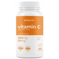 Sporter Vitamin C + Echinacea, 60 капсул