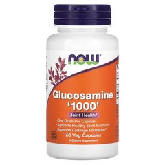 NOW Glucosamine 1000, 60 вегакапсул