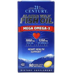21st Century Alaska Wild Fish Oil Mega Omega-3, 90 капсул