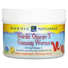 Nordic Naturals Nordic Omega-3 Gummies Worms, 30 желейок Полуниця