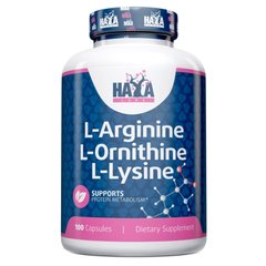 Haya Labs L-Arginine L-Ornithine L-Lysine, 100 капсул
