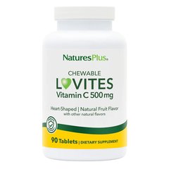 Natures Plus Lovites Vitamin C 500 mg, 90 жувальних таблеток