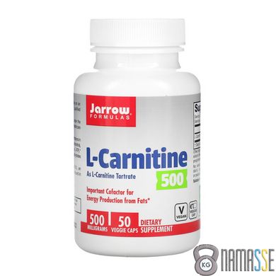 Jarrow Formulas L-Carnitine 500 mg, 50 вегакапсул