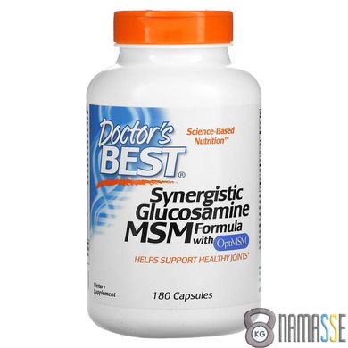 Doctor's Best Synergistic Glucosamine MSM Formula, 180 капсул