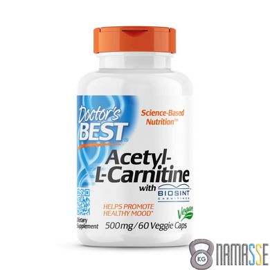 Doctor's Best Acetyl-L-Carnitine 500 mg, 60 капсул